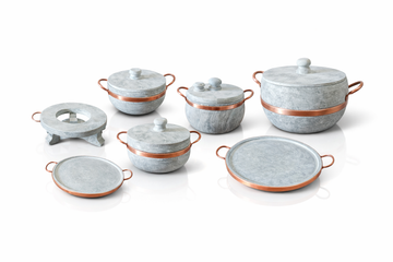 kits 8 panelas de pedras